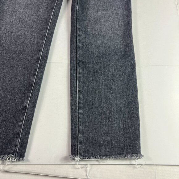 Paige Jeans Women 28x26* Cindy Cropped Straight Black Faded Raw Hem Denim Tag 27 - Picture 5 of 16